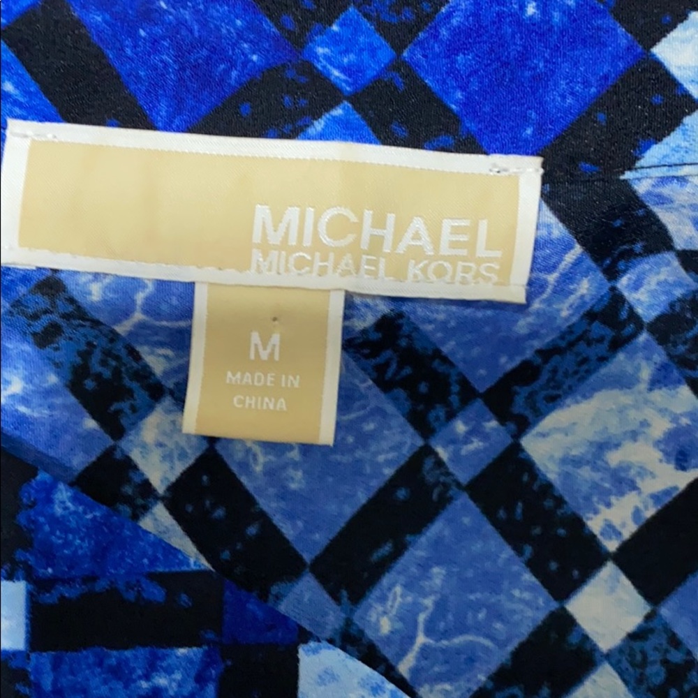 Micheal Micheal Kors size M blue and black blouse - Picture 6 of 6